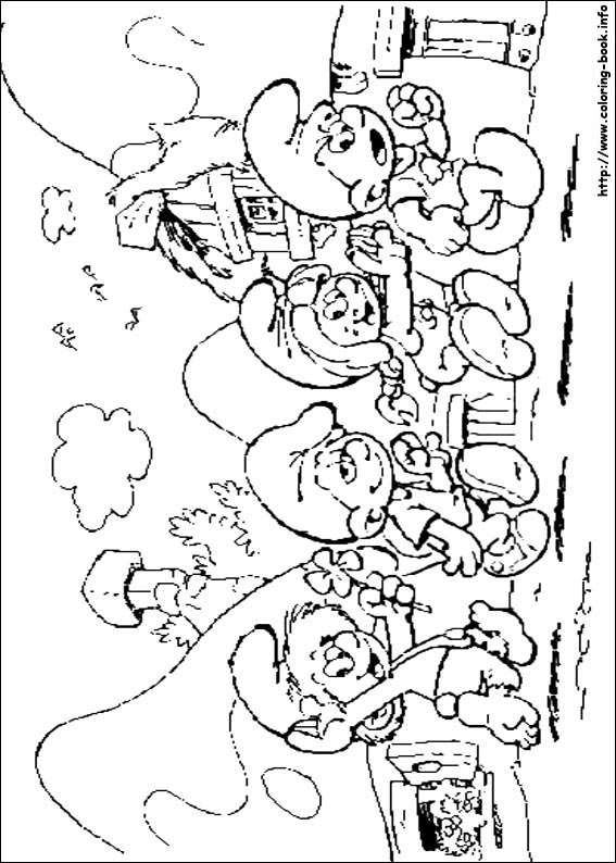 The Smurfs coloring picture